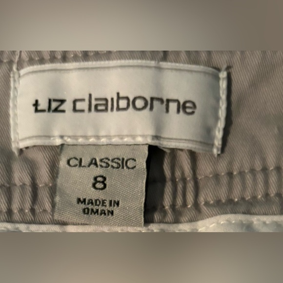 Liz Claiborne size 8 classic fit light gray pants - Picture 5 of 5